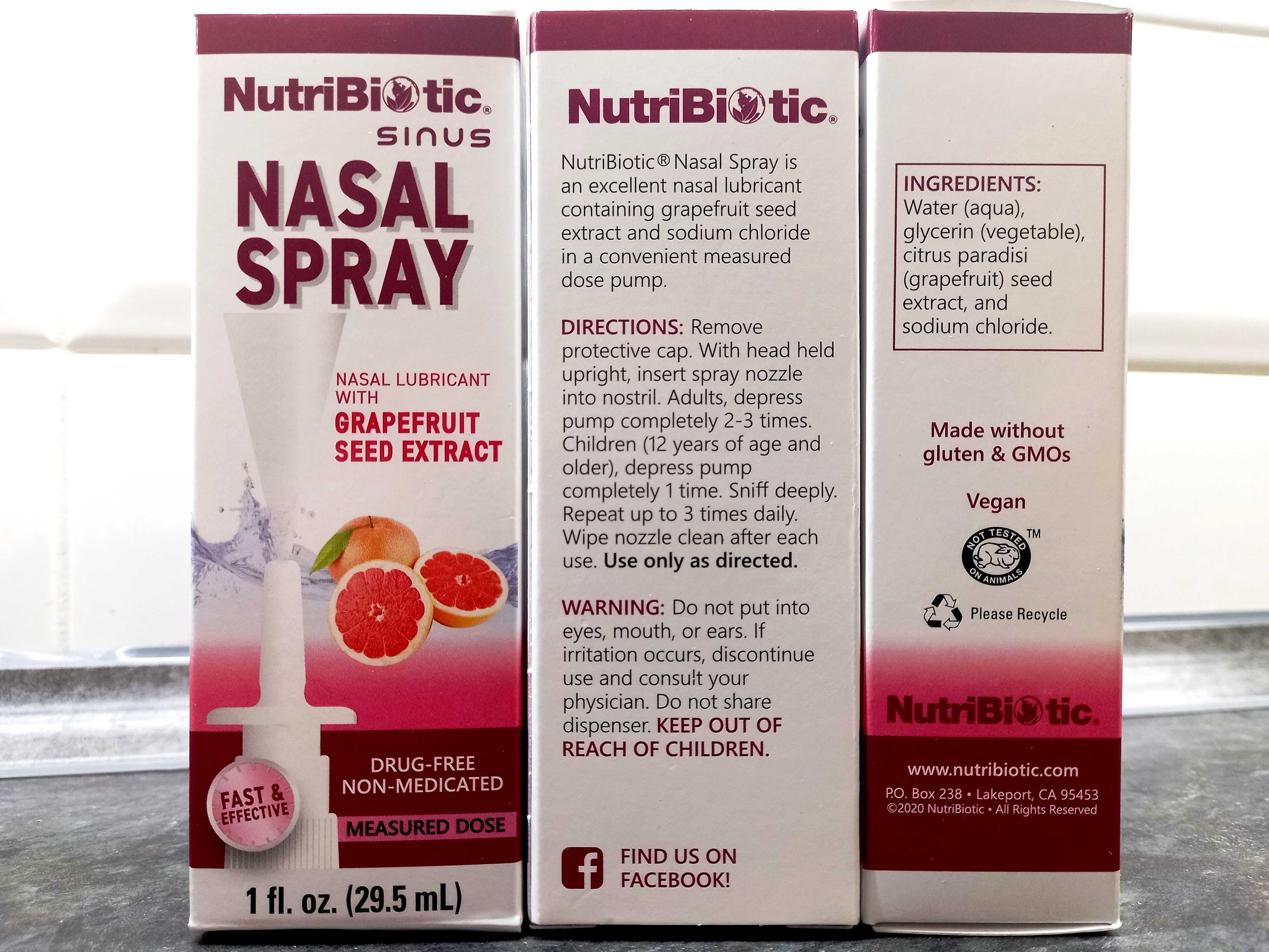 NutriBiotic, Nasal Spray (29,5 мл), назальный спрей от насморка