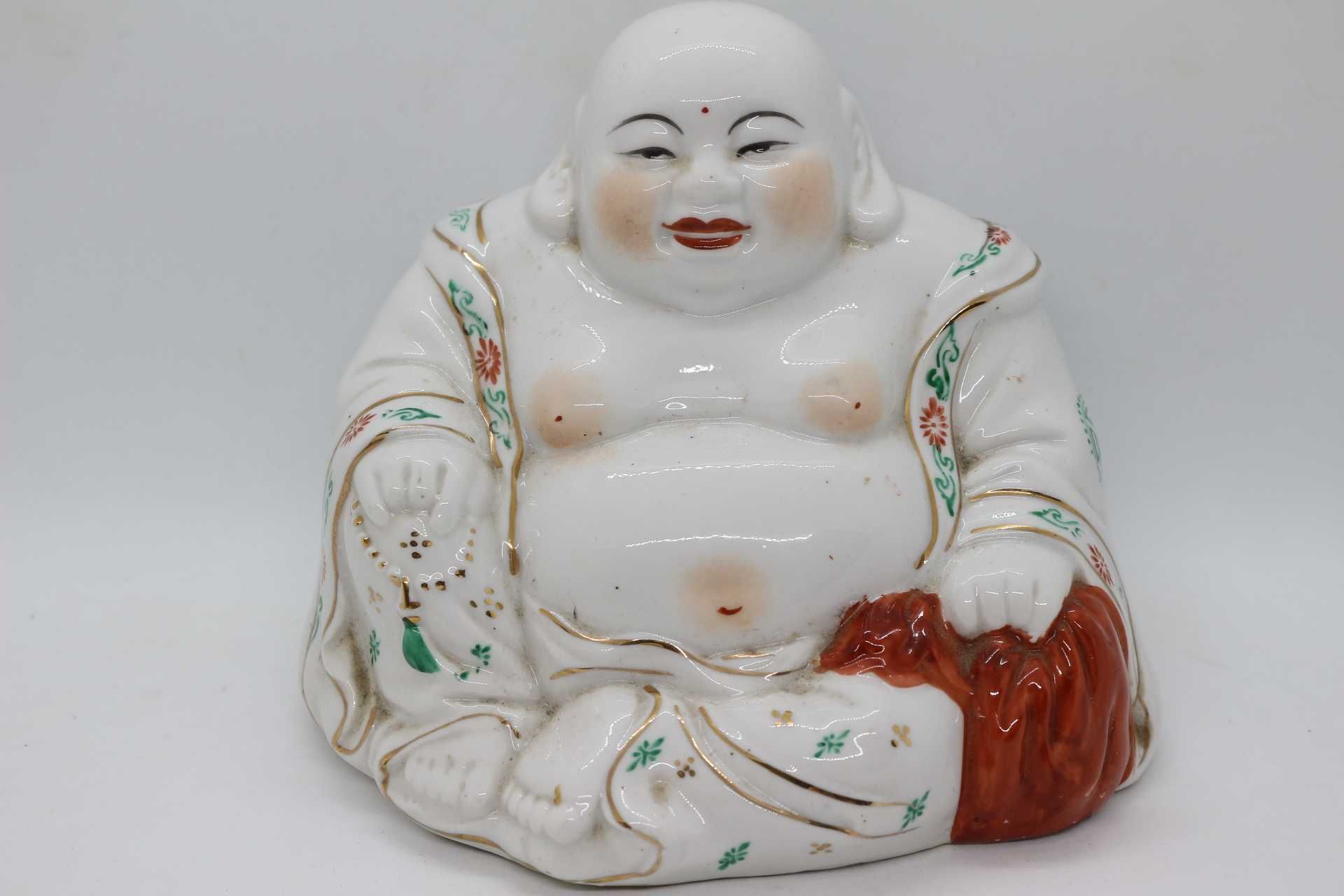 Buda Ho Tai Feliz em Porcelana Chinesa XX 15 cm