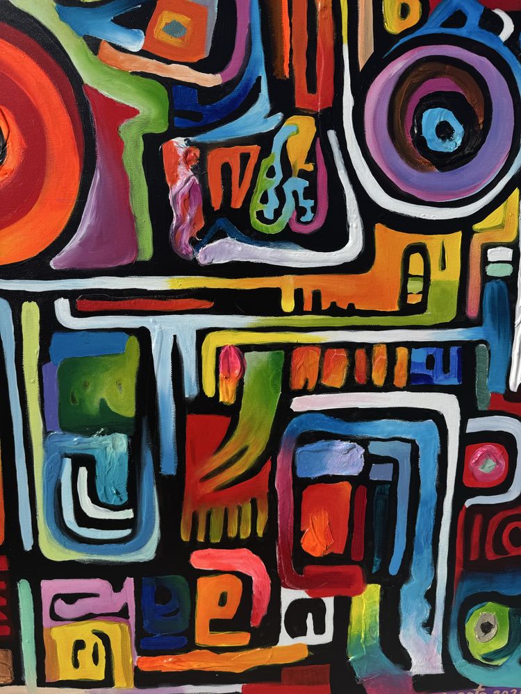 Arte contemporânea - “Cosmic Mystery” - pintura em Óleo sobre tela