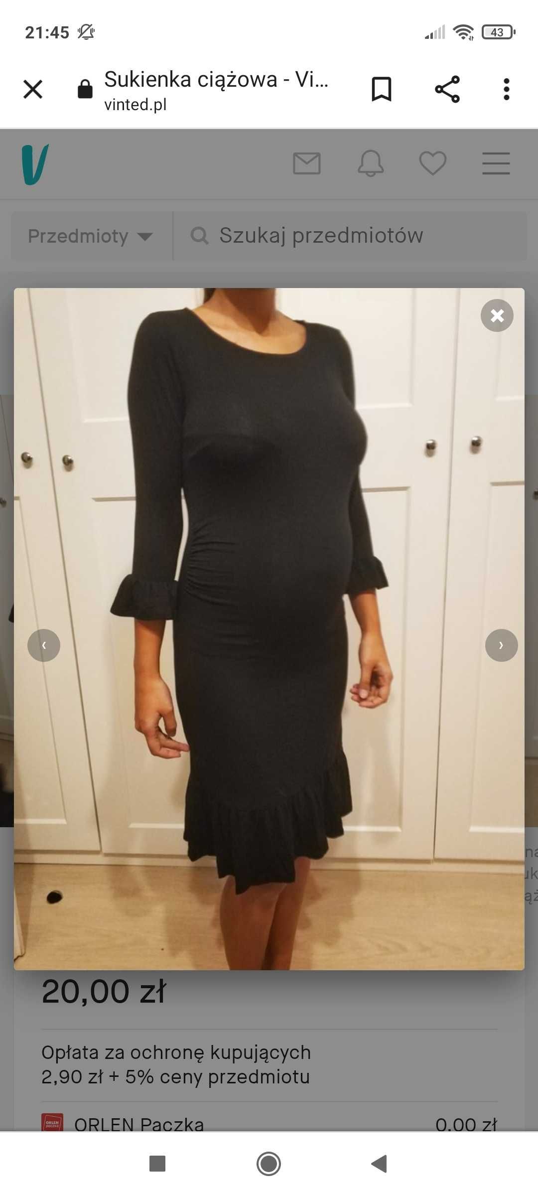 Elegancka sukienka ciążowa na święta