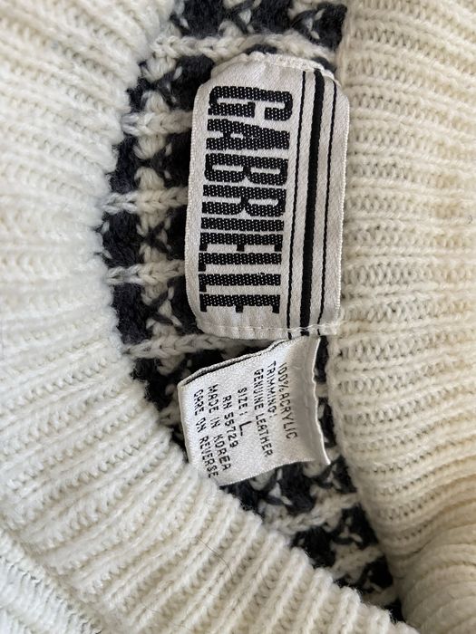 Gabrielle L sweter granatowy biały granatowy ciepły zima