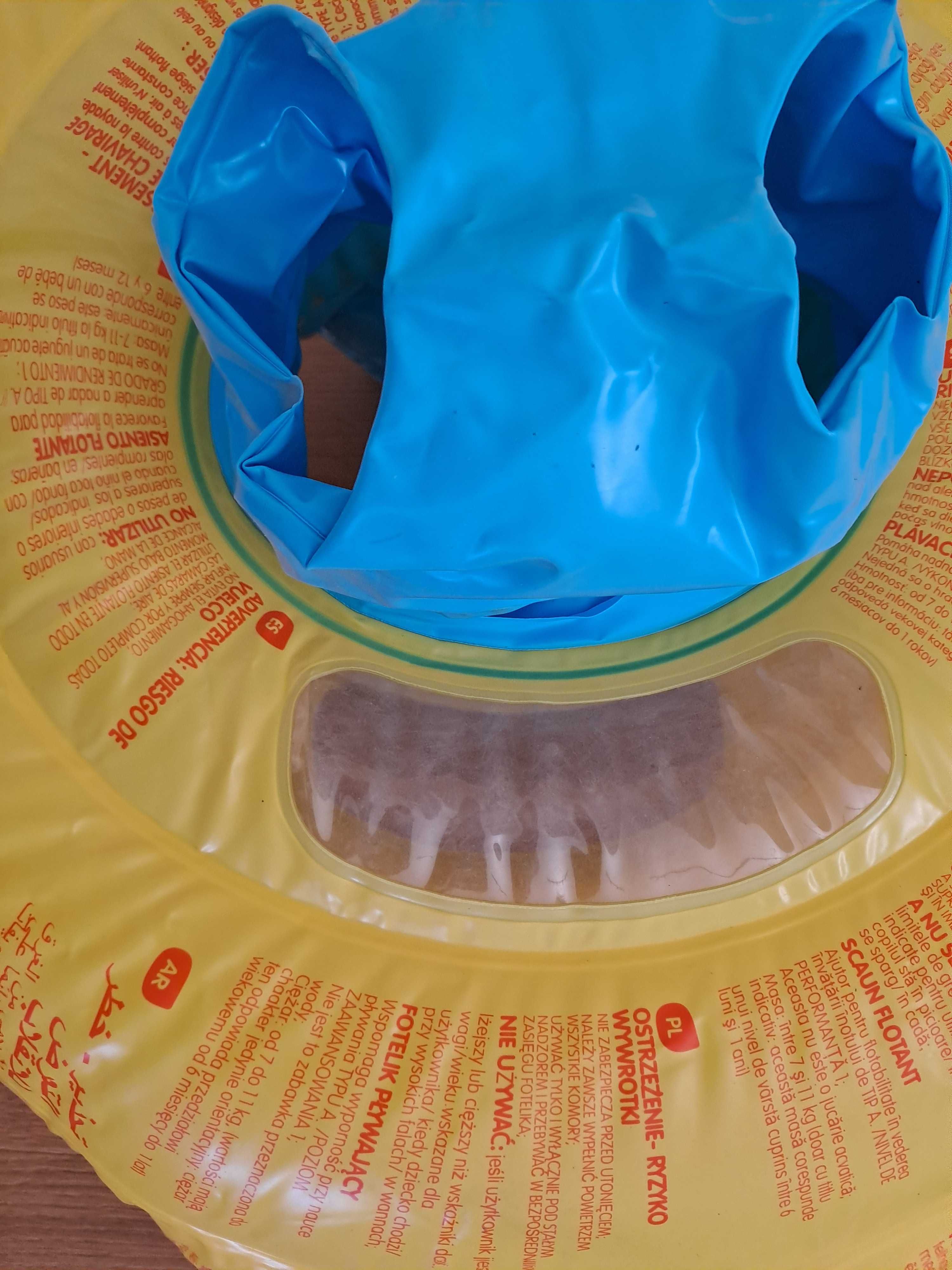 Kółko niemowlęce do pływania 7-11 kg z siedzeniem