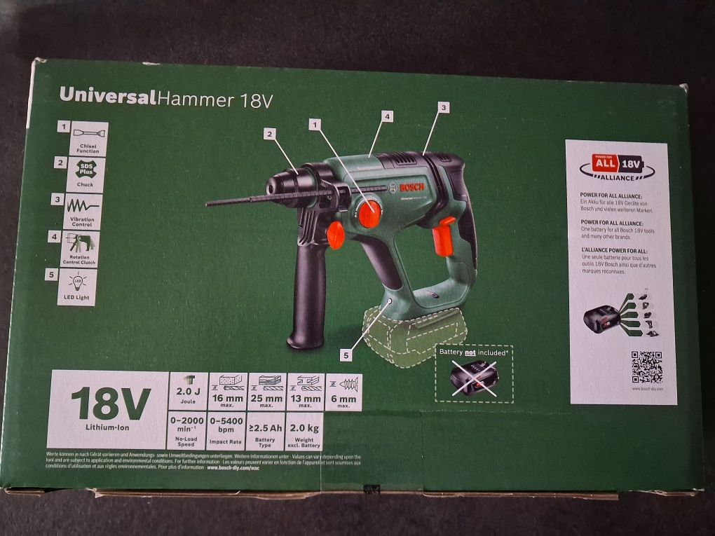 Młotowiertarka  Bosch Universal Hammer 18v nowa gwarancja
