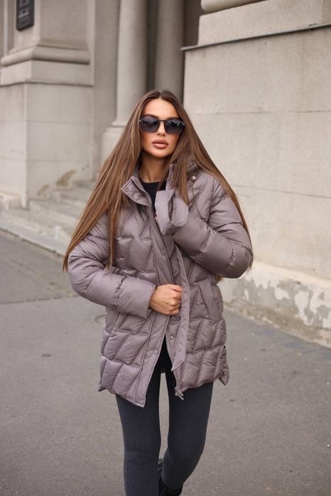 Жіноча стьобана куртка осінь- єврозима 50 Розмір