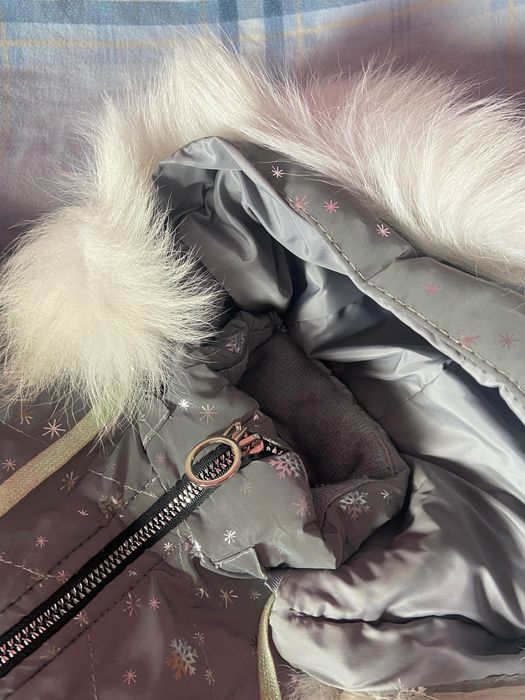 Дитячий зимовий комплект на Дівчинку куртка та комбез 86-92