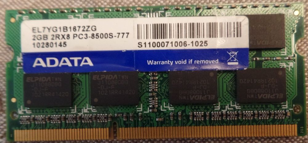 10 Memórias Ram 2Gb 2RX8 PC3 (930)