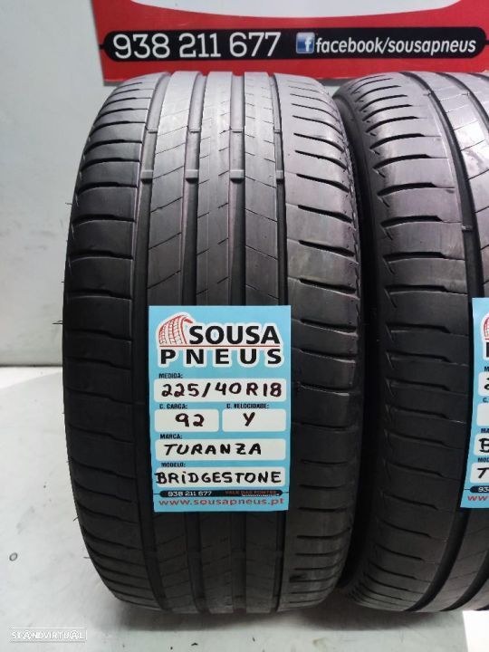 2 pneus semi novos 225-40r18 bridgestone - oferta dos portes