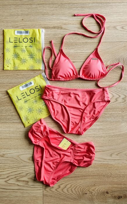 Strój kąpielowy dwuczęściowy różowy - bikini - Lelosi - rozm. S