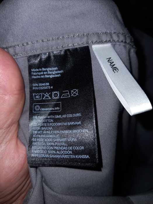 Серая рубашка с длинным рукавом на парня 12-13 лет, рост 160 см