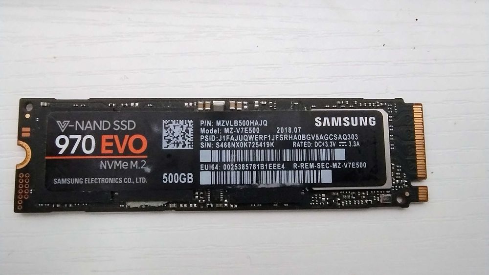 NVME 970 EVO 512GB Samsung 3x4