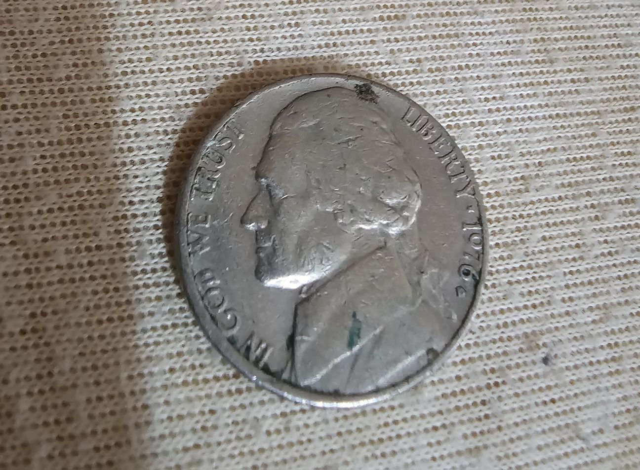 Moneta kolekcjonerska USA five cents 1976 Odwrotka