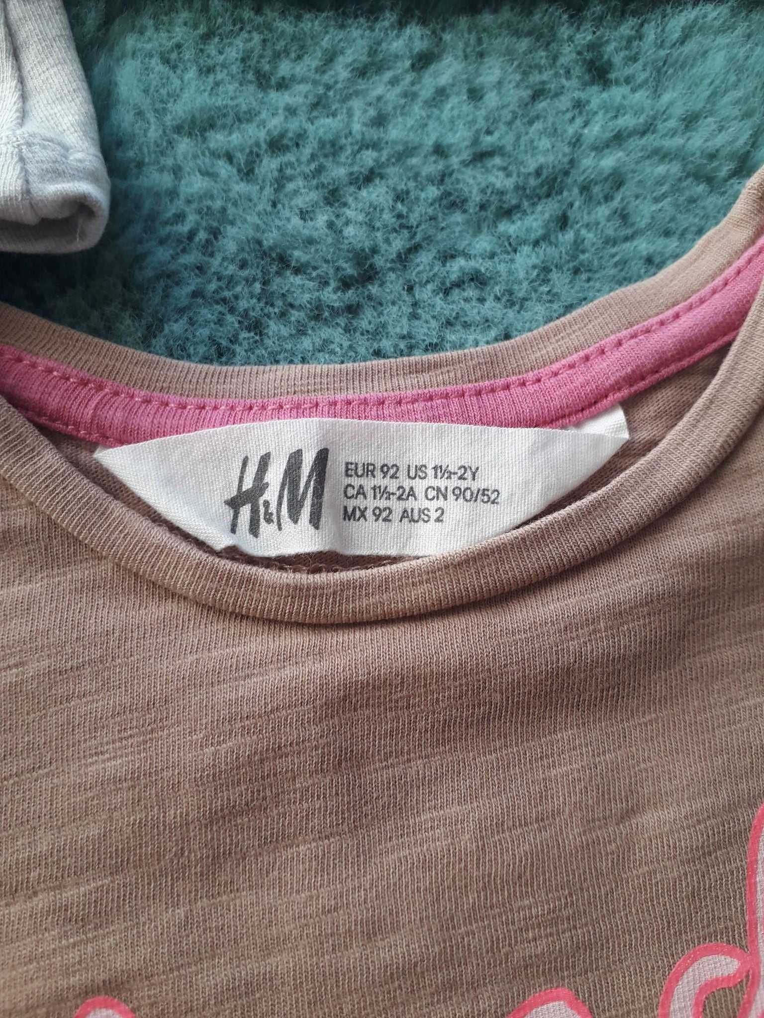 NOWE Koszulki/T-shirty H&M roz. 92/ 5szt.