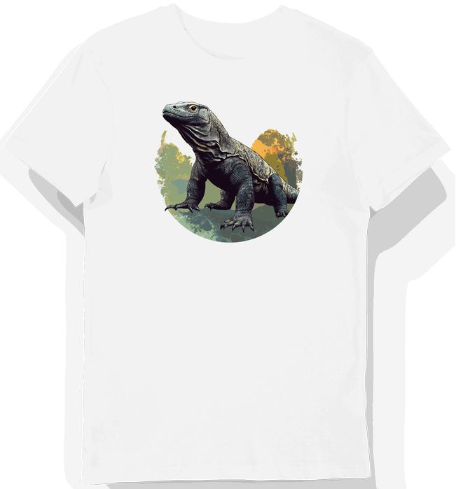 Koszulka męska biała z motywem żółwia w mroku XXL