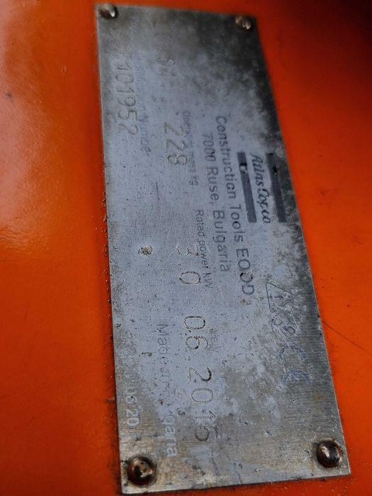Zagęszczarka 250Kg Atlas Copco LG204 Import Norwegia 2017r Niesprawna