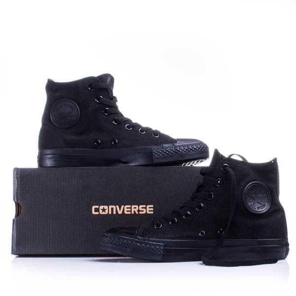 Кеди Converse All Star Black Monochrome (Чорні високі)