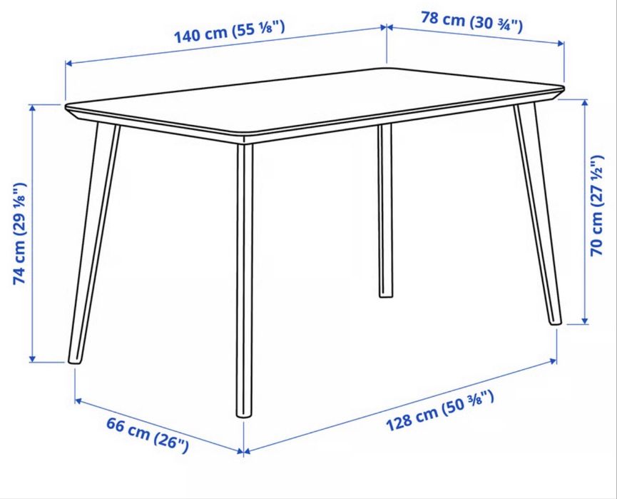 Conjunto Mesa e Cadeiras IKEA Lisabo