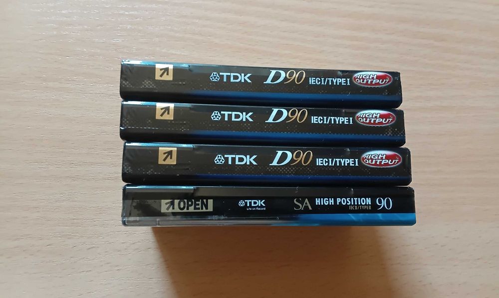 4 nowe kasety magnetofonowe TDK 90.