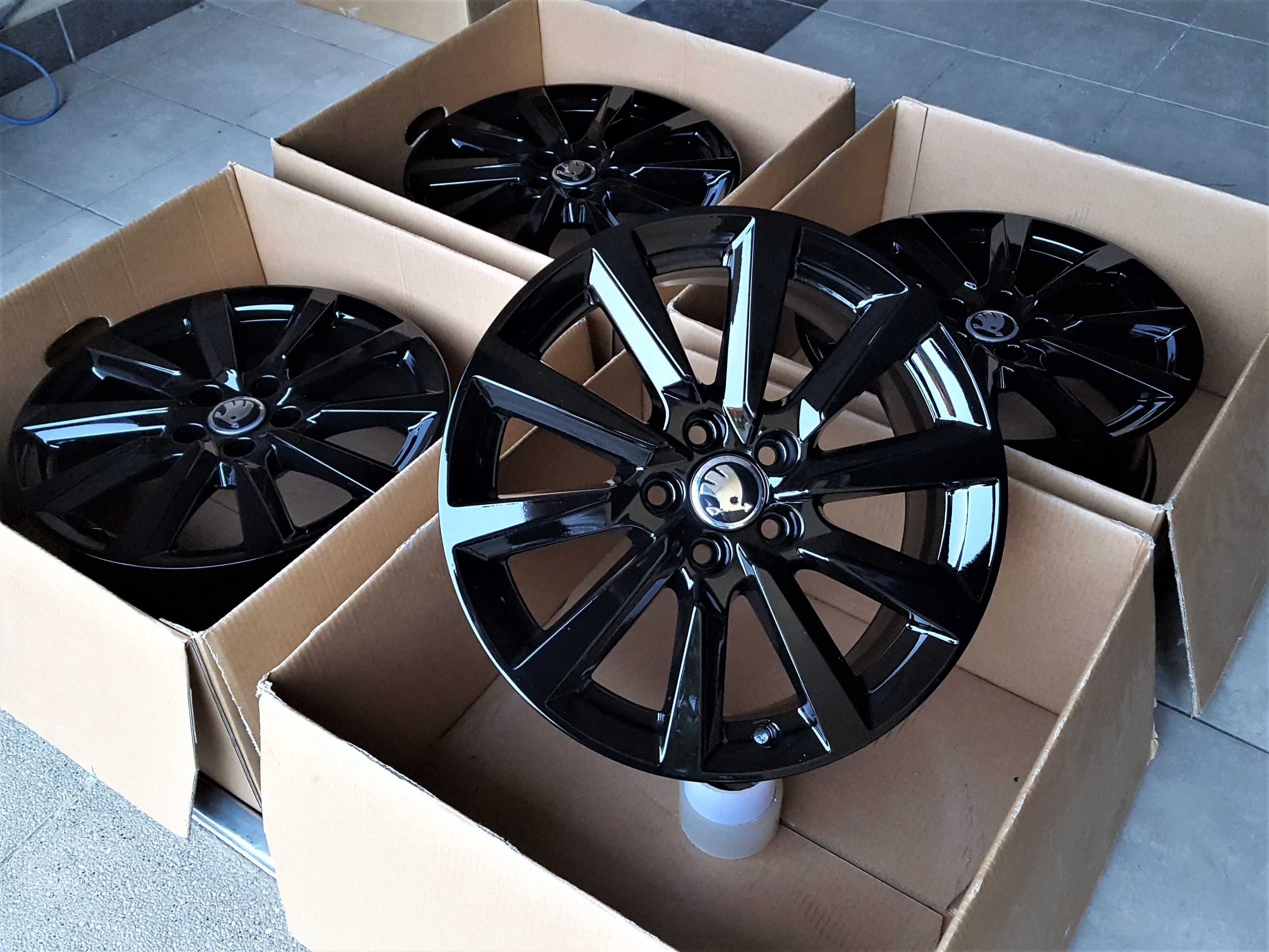 Alufelgi 16 5x100 Skoda Kamiq Scala Rapid Fabia Roomster Czarne ! 474#
