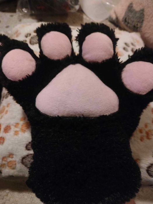 Rękawiczki furry kocie łapki