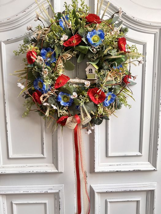 Duży Sielski wianek z makami