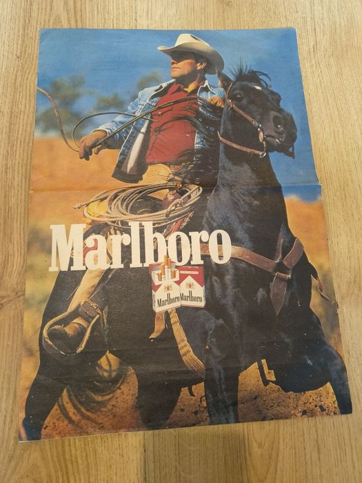 Oryginalny Plakat Marlboro Plakat Kolekcjonerski z Papierosów Marlboro
