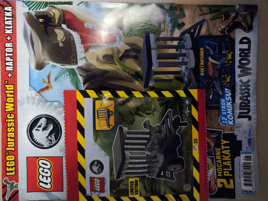 Nowa gazetka LEGO Jurassic World Nr 6 2025r. Ze wszystkimi dodatkami.