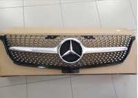 Решетка радиатора Mercedes ML W166 2011-2015 Diamond Серая с хромом
