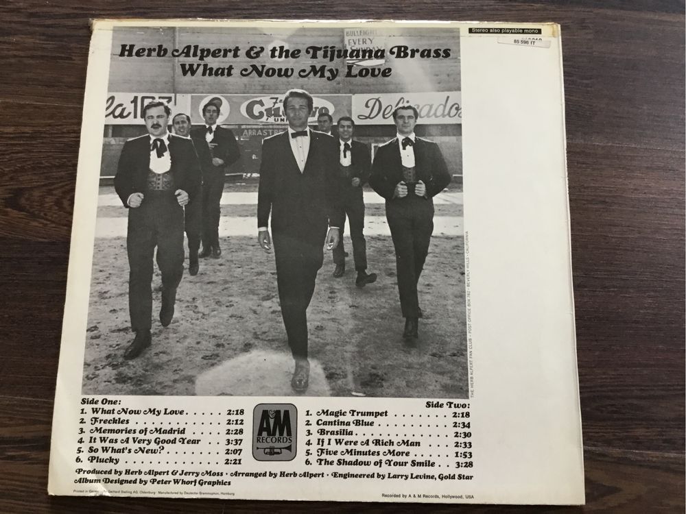 Herb Alpert & the tijuana brass what now my love winyl