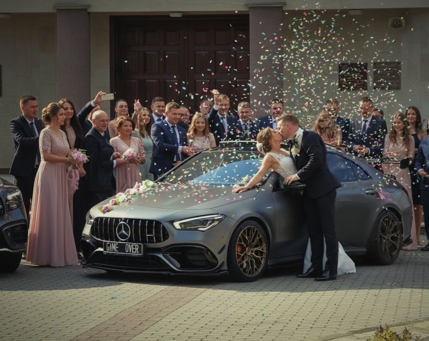 Nowy Mercedes CLA45s AMG  Samochód do ślubu wesele auto ślub kierowca