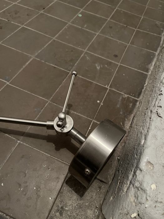Srebrny lampa sufitowa na wysięgniku (bez klosza)