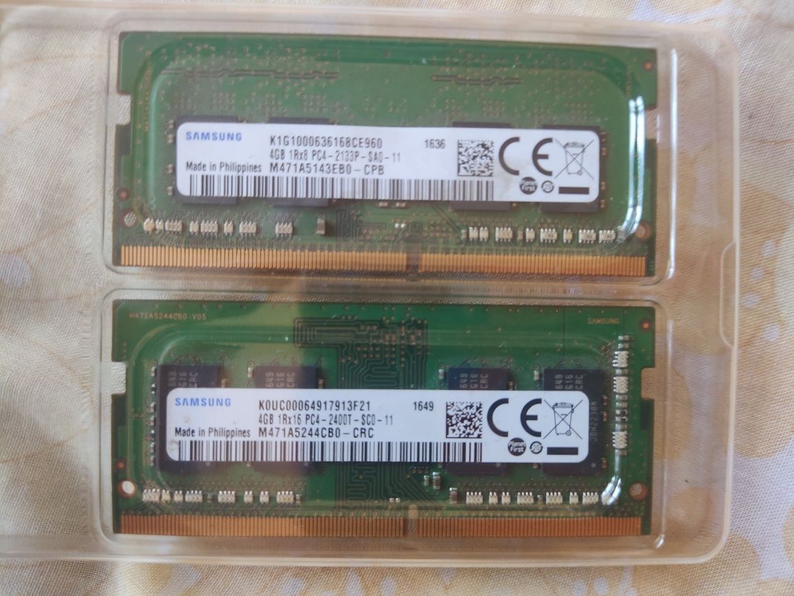 Pamięć RAM do laptopa DDR4 2x4Gb łącznie 8 GB ram