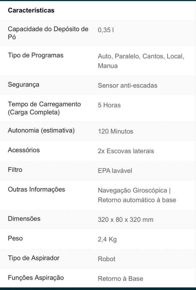 Aspirador Robot / Robô Hoover H-GO 300 HYDRO