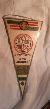 stary proporczyk górniczy pttk kwk bobrek 1982 rok brenna