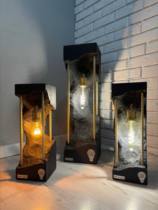 Lampa betonowa | Industrialna | Glamour | Loft | Wenus - Black Edition