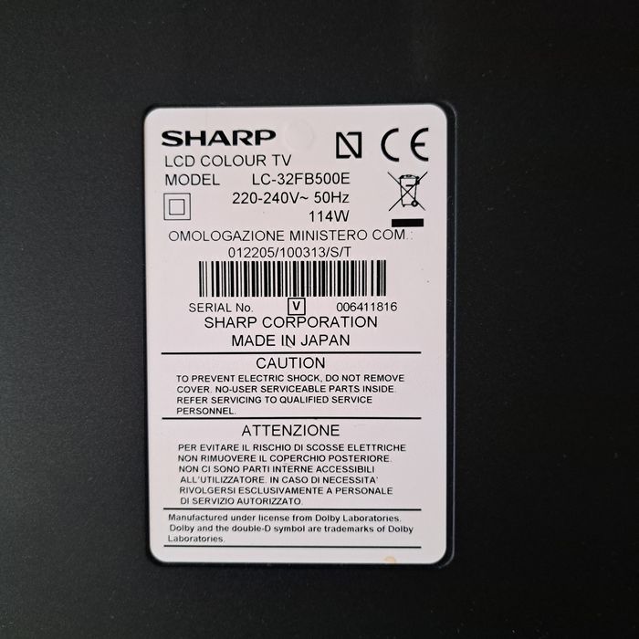 Телевізор Sharp, 32 діагональ