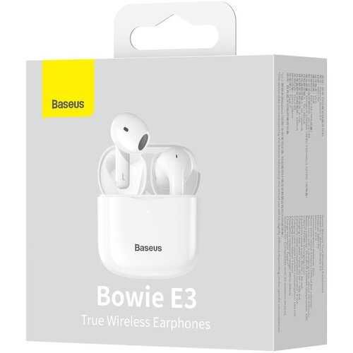 Słuchawki Bluetooth douszne BASEUS Bowie E3 Białe bezprzewodowe NOWE