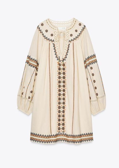 Сукня з вишивкою zara zw collection
