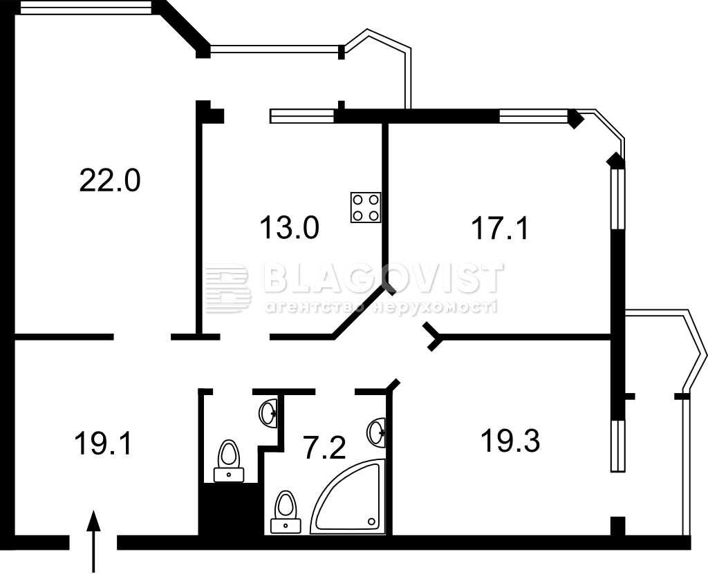 Продаж 3к.кв., вул. Мокра (Кудряшова) 20Б, 106м2