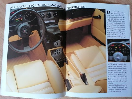 Prospekt Alfa Romeo Spider 1990rok.