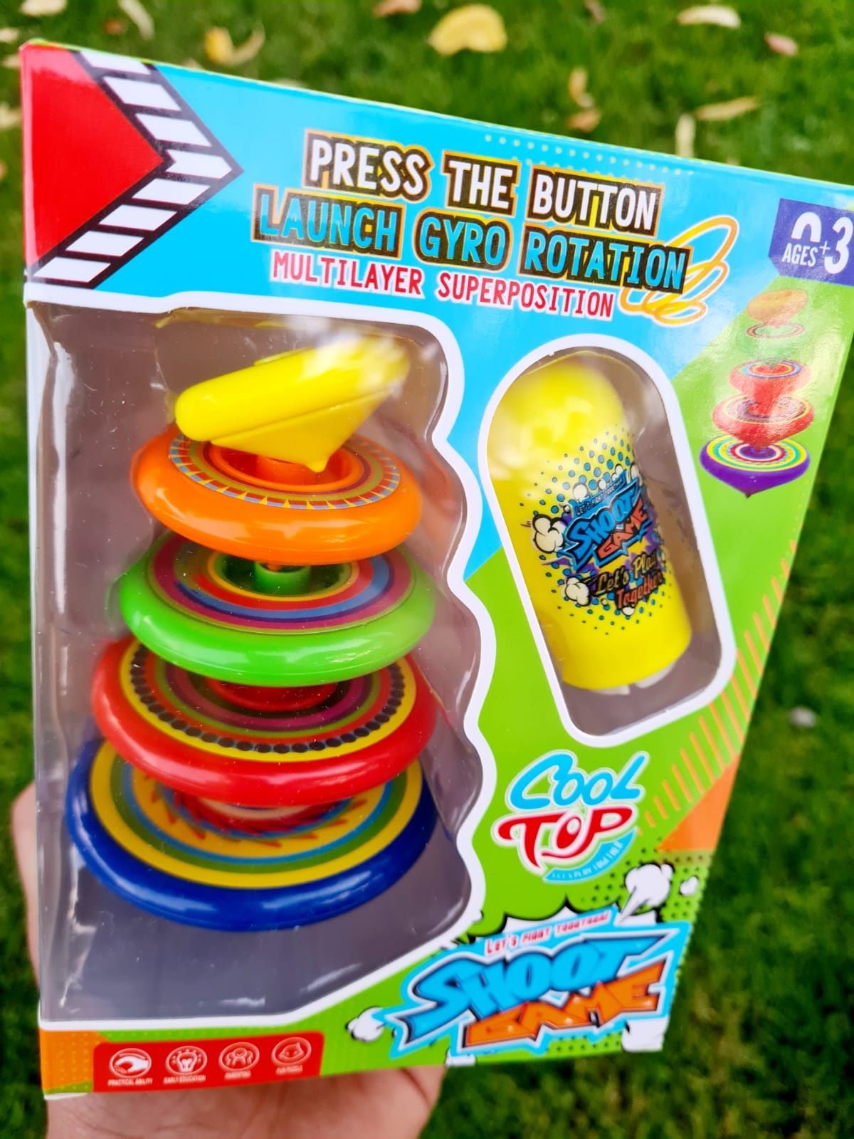 Super zabawka zręcznościowa kolorowy składany Bączek nowy