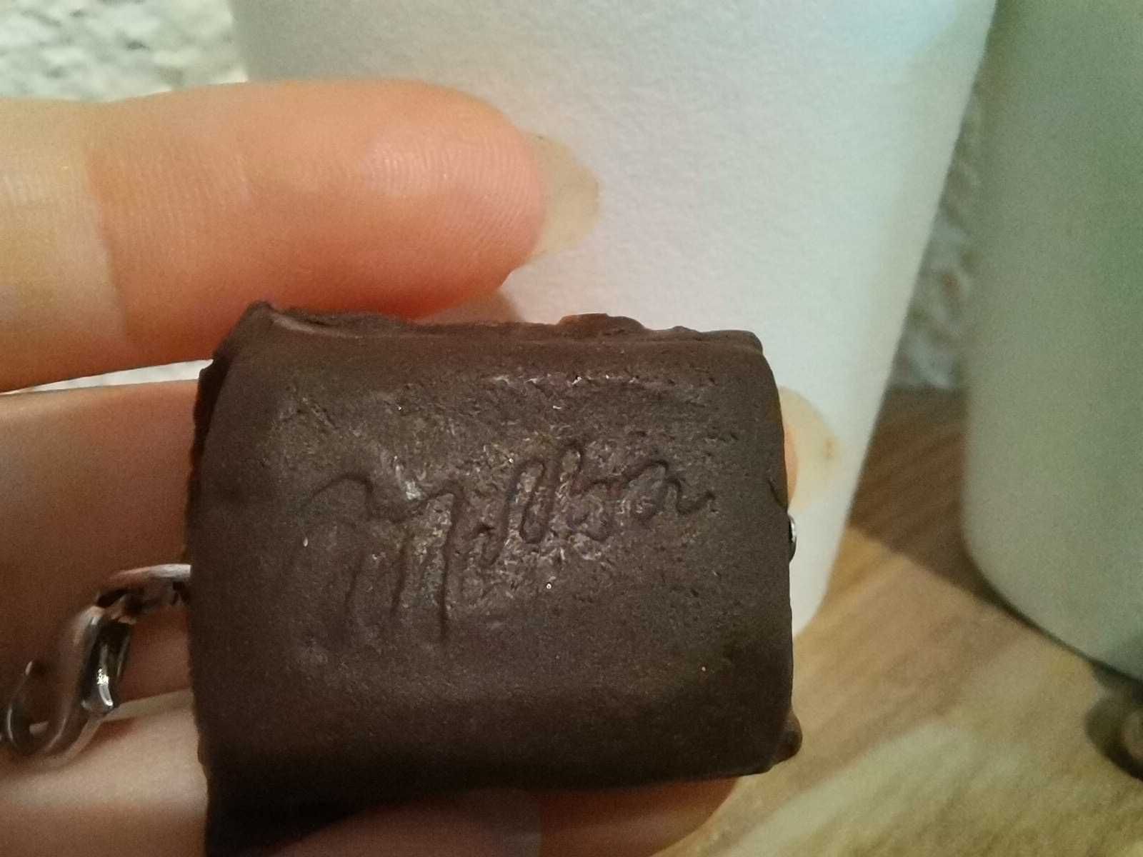 Zawieszka milka kostka czekolady hand made, ręcznie robiona