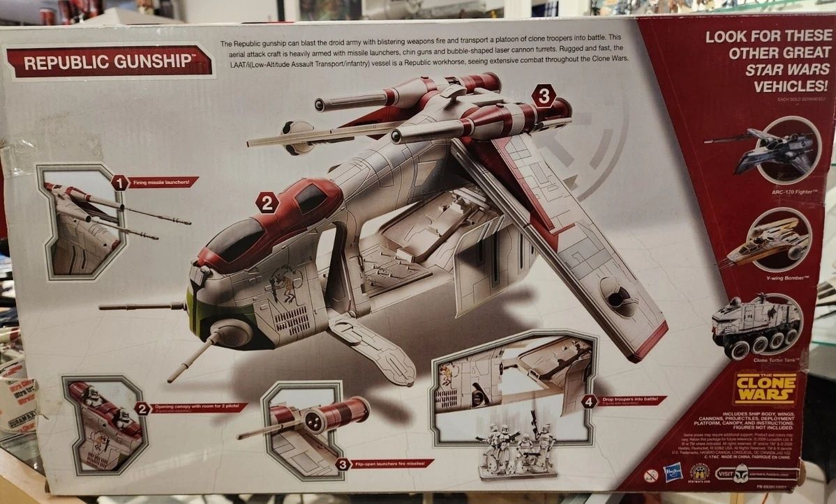Pojazd Kanonierka Star Wars Republic Gunship The Clone Wars Crumb Bomb