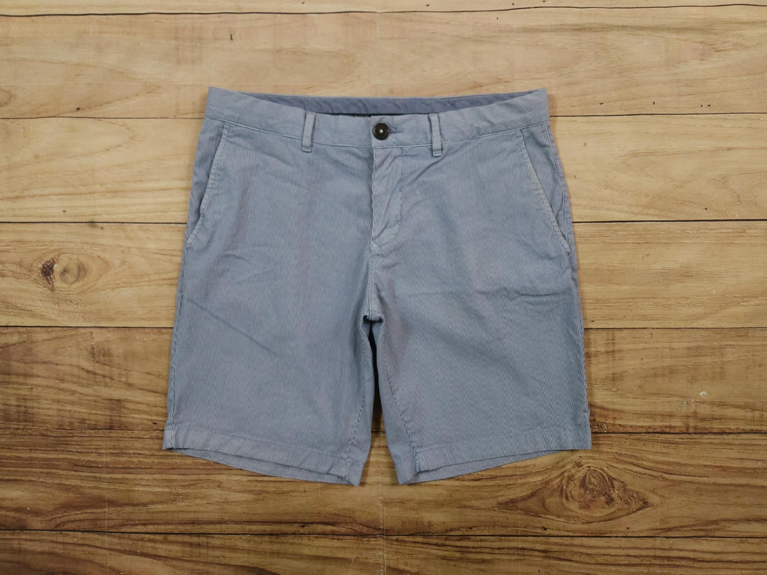 TOMMY HILFIGER Spodenki Chinos Męskie w Prążki Logowane r. 33