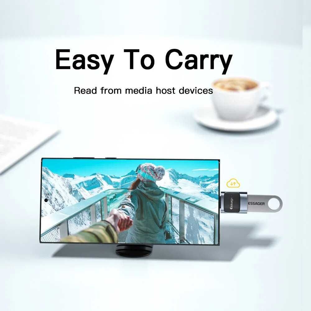 Komplet Przejściówek Essager OTG 3 szt. USB/USB-C/Micro-USB 3.0/5Gbps