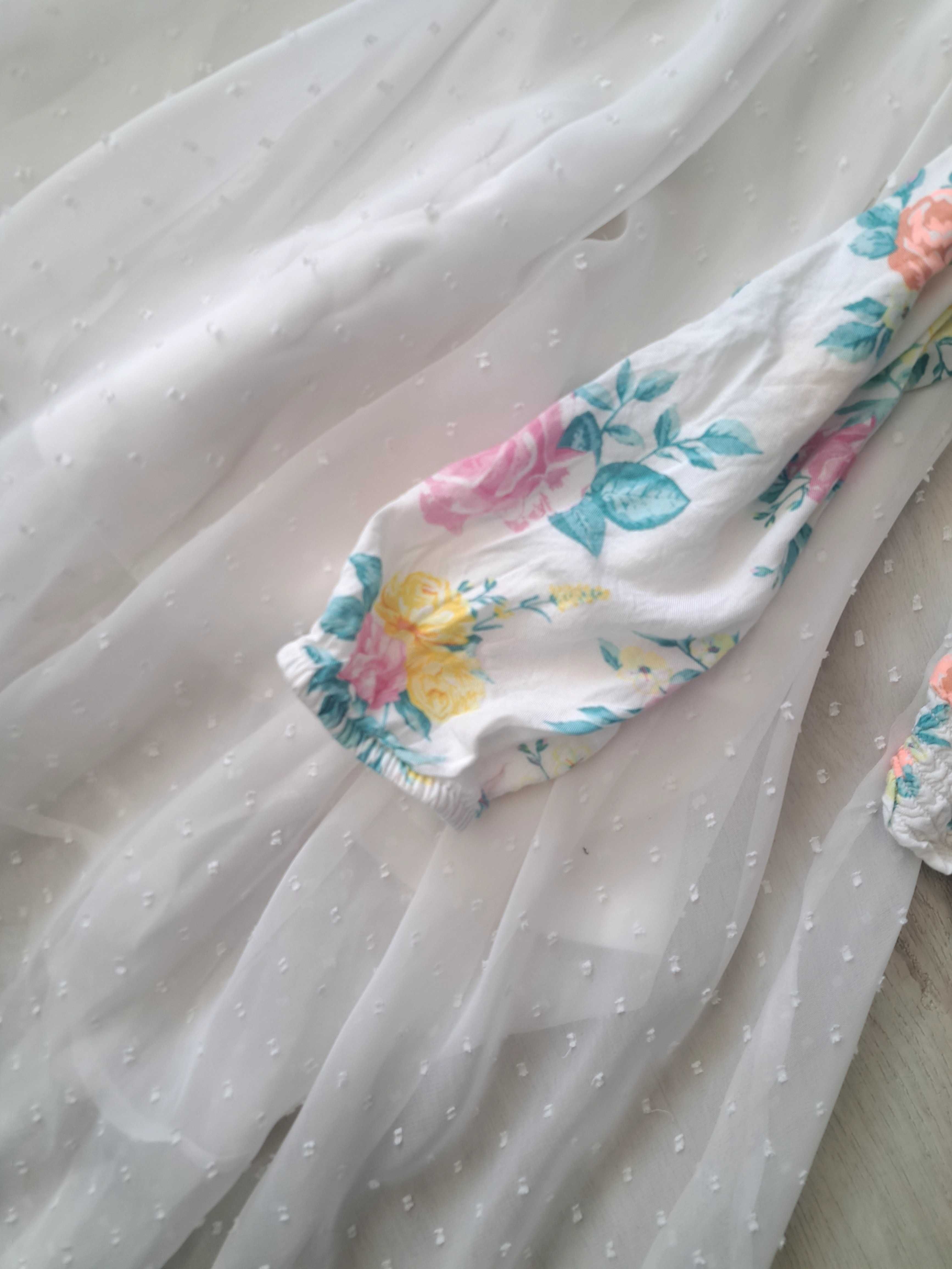 Sukienka Lindex biała 158 i bluzeczka h&m 158