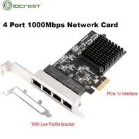 Сетевая карта IOCREST PCIe 4 Ports Gigabit RTL8111H