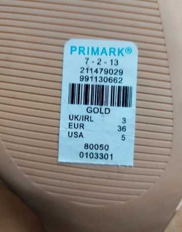 Eleganckie klapki Primark nowe r.36 / 23 wkł.