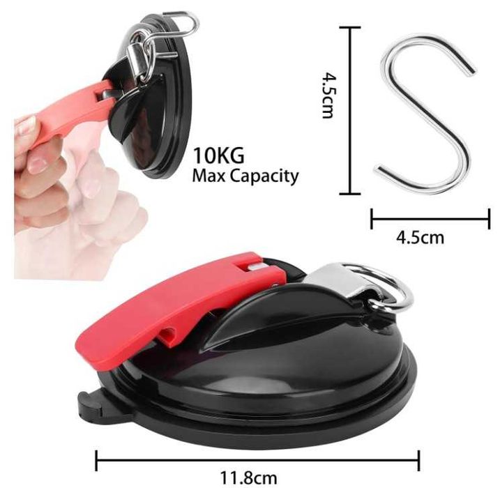 Mocna przyssawka z hakiem zaczepowym Pioleackflew