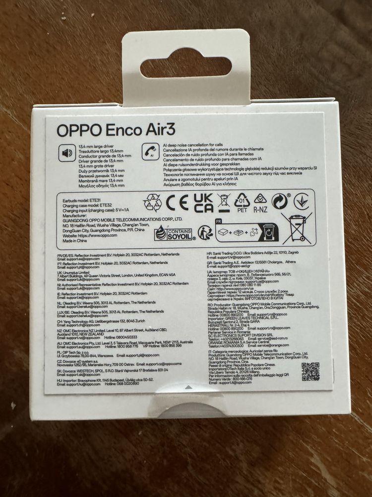 Nowe sluchawki Oppo Enco Air 3