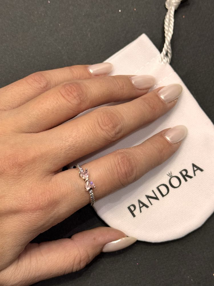 Каблучка Рожевий бантик Пандора Pandora
